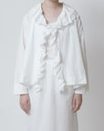 White frilled shirt / Pre-order
