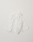 White frilled shirt / Pre-order