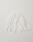 White frilled shirt / Pre-order