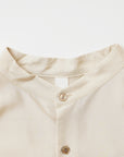 Silk band collar shirt
