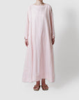 Gingham boat neck onepiece / Pre-order