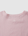 Gingham boat neck onepiece / Pre-order