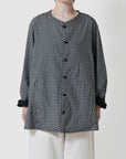 Gingham reversible simple jacket / Pre-order