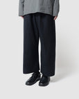 Felted wool wide pants