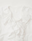 White frilled shirt / Pre-order