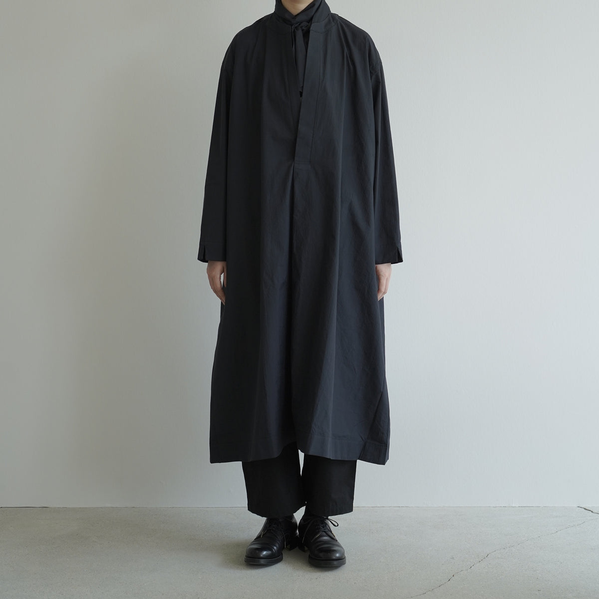 Check fly front tunic / Pre-order
