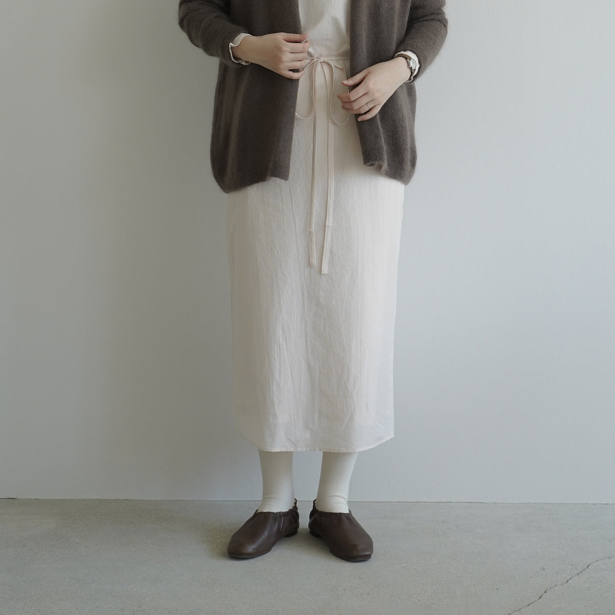 Check apron skirt / Pre-order