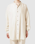 Silk band collar shirt