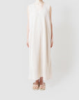 Cotton v-neck sleeveless one piece