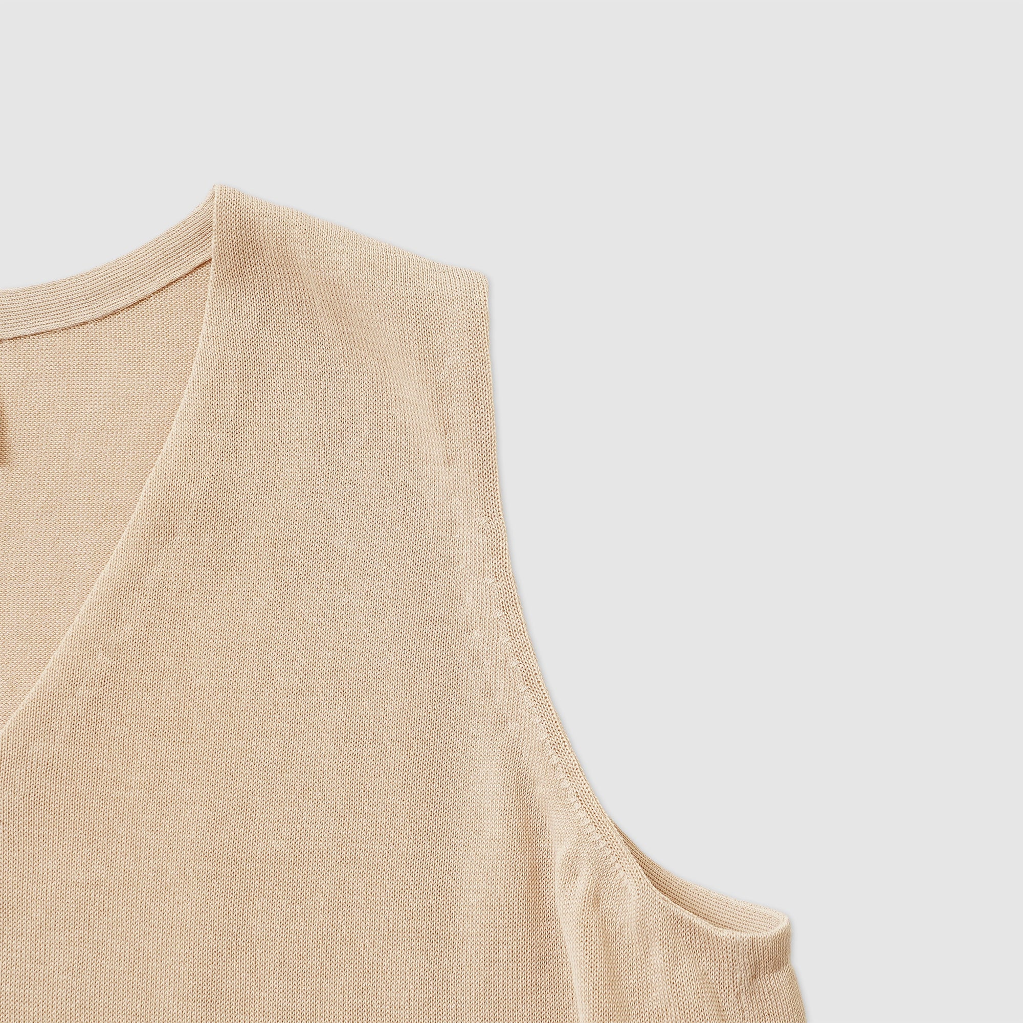 Cotton v-neck sleeveless one piece