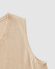 Cotton v-neck sleeveless one piece