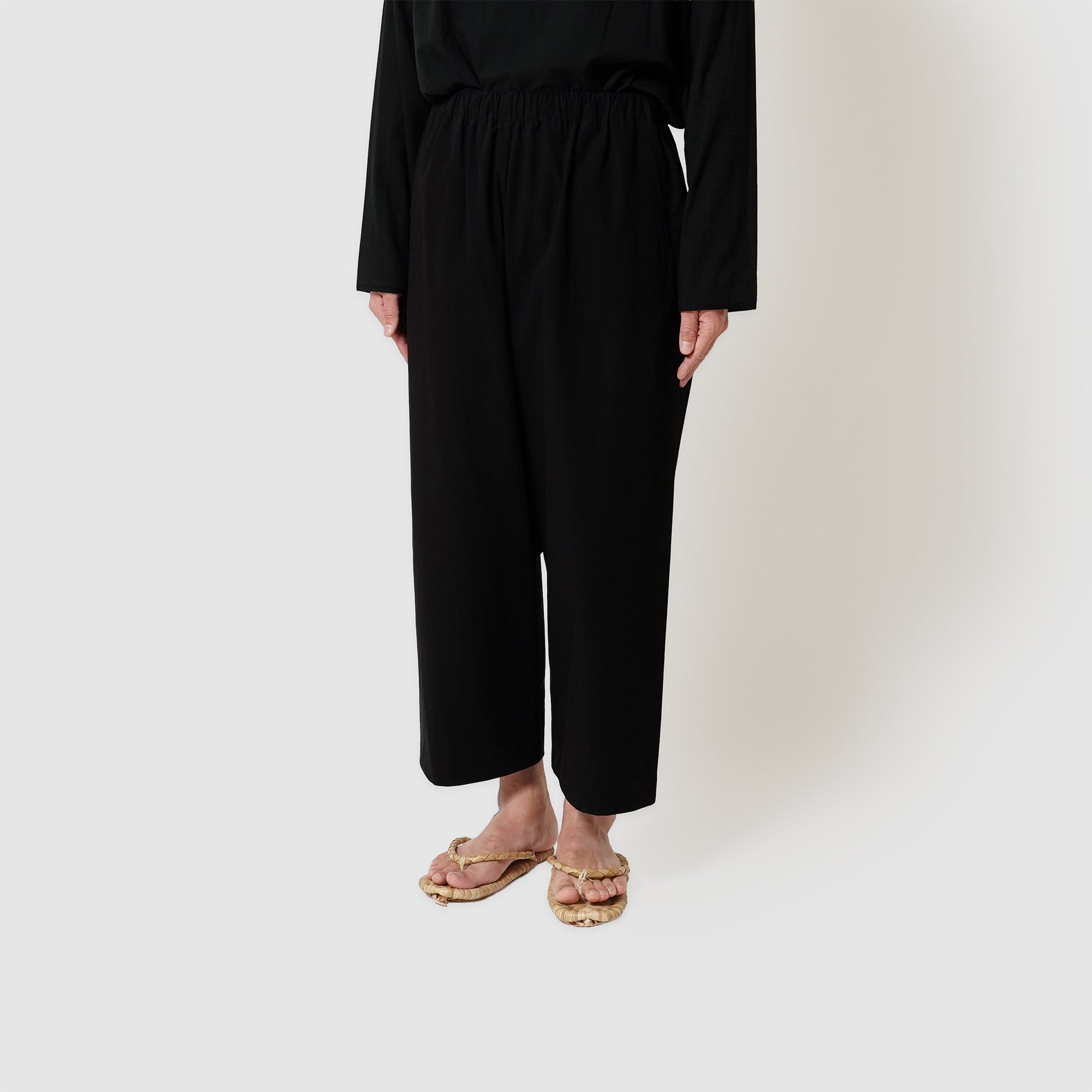 Cotton wide pants