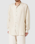 Silk band collar shirt