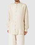 Silk band collar shirt