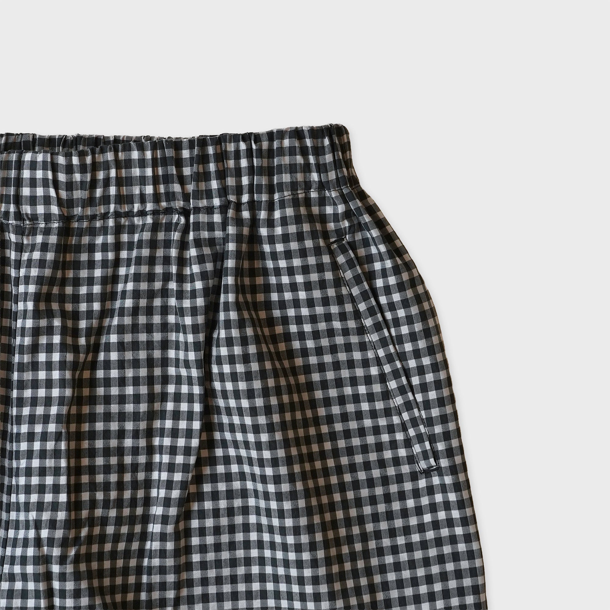 Gingham wide pants / Pre-order