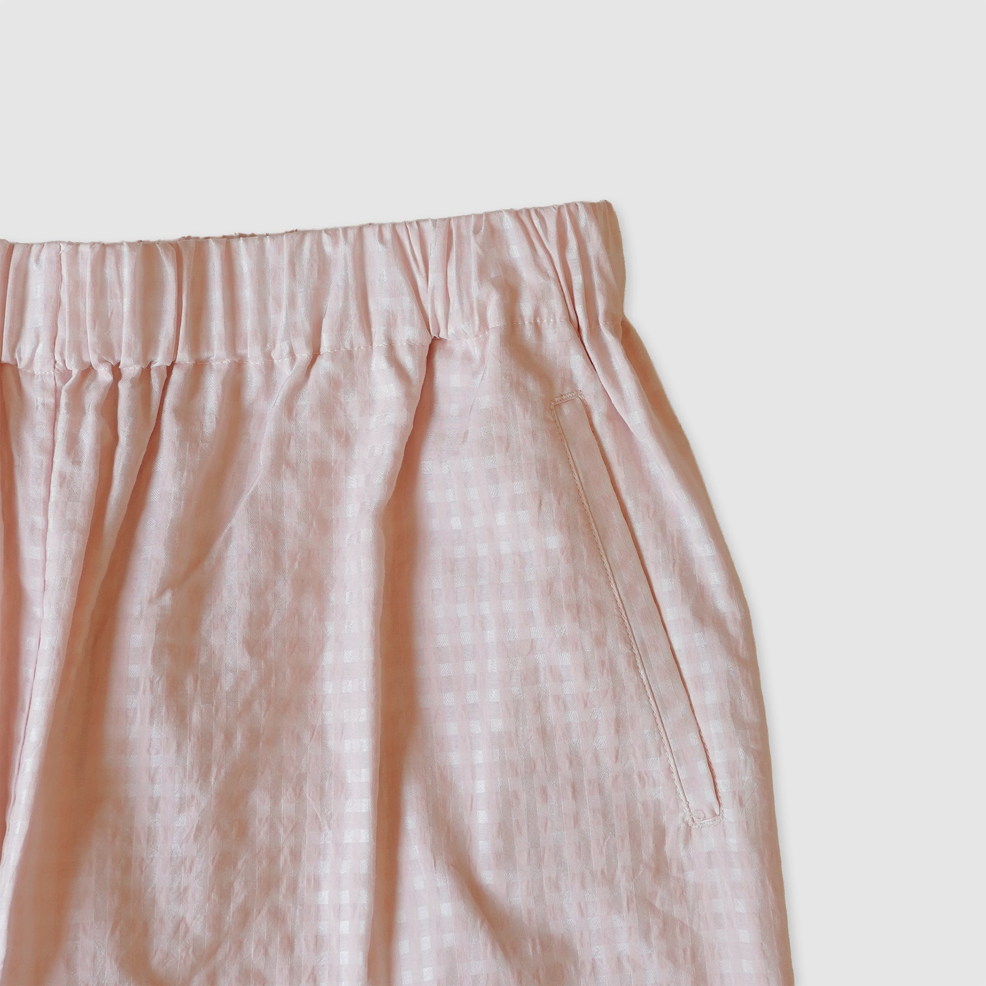 Gingham wide pants / Pre-order