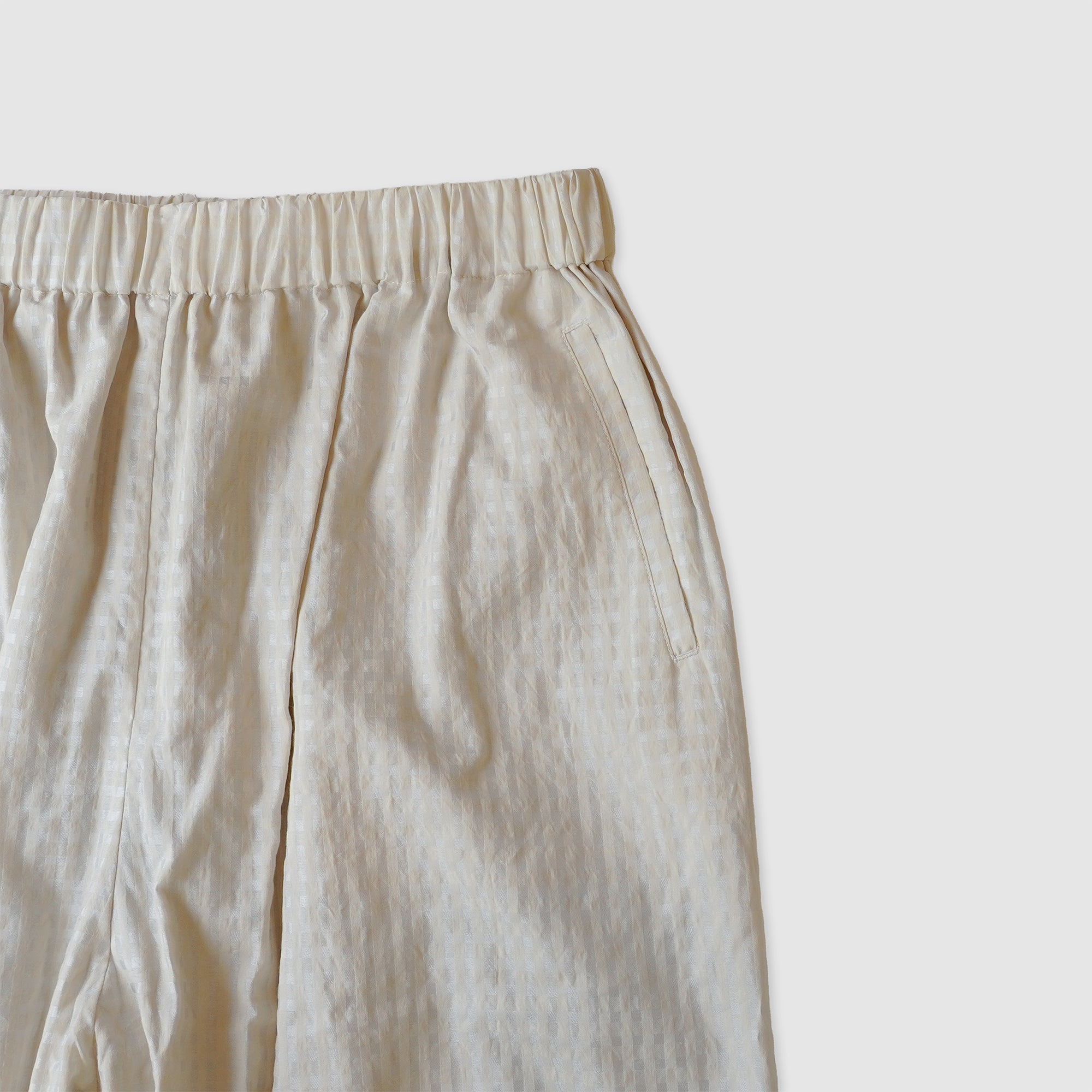 Gingham wide pants / Pre-order