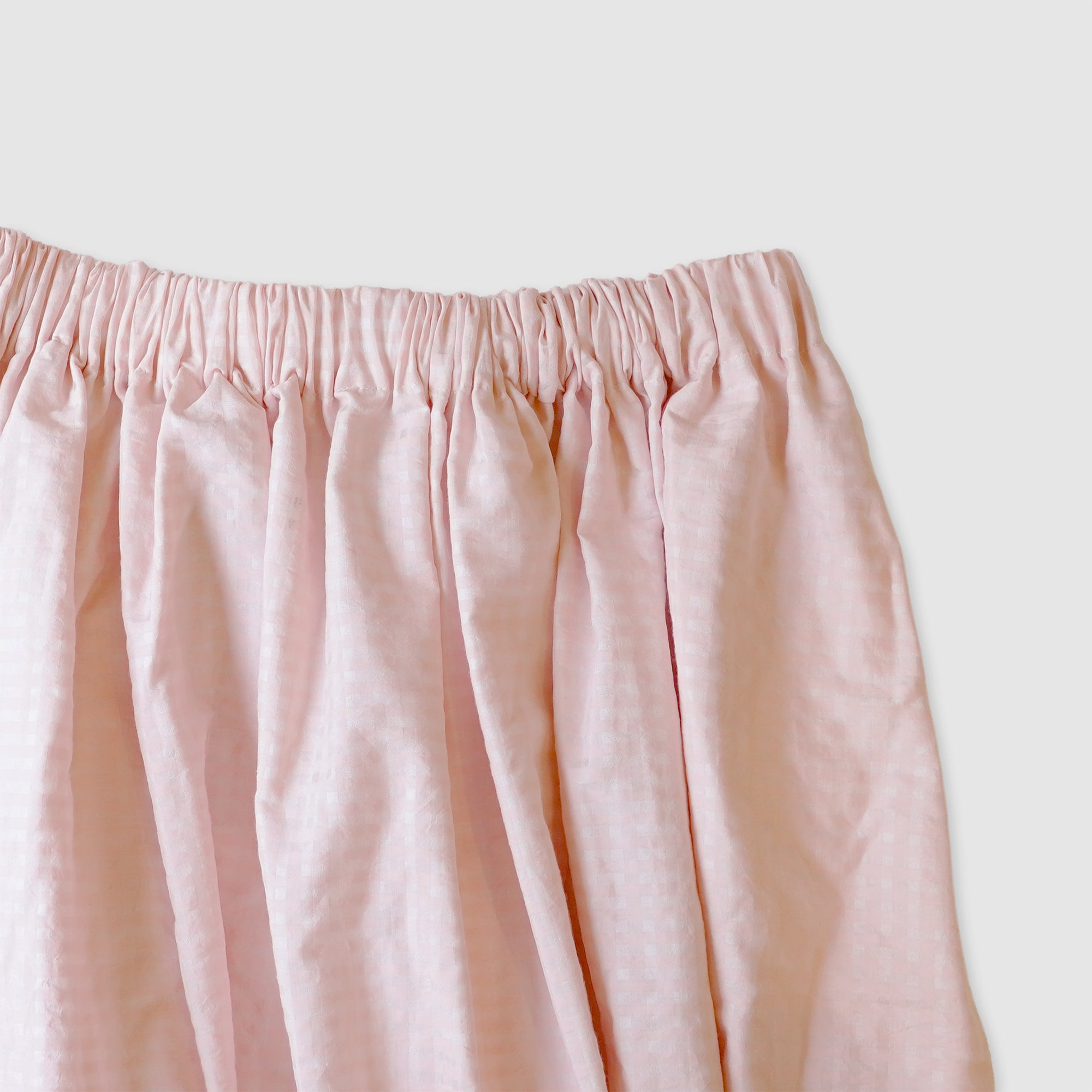 Gingham super gather skirt / Pre-order