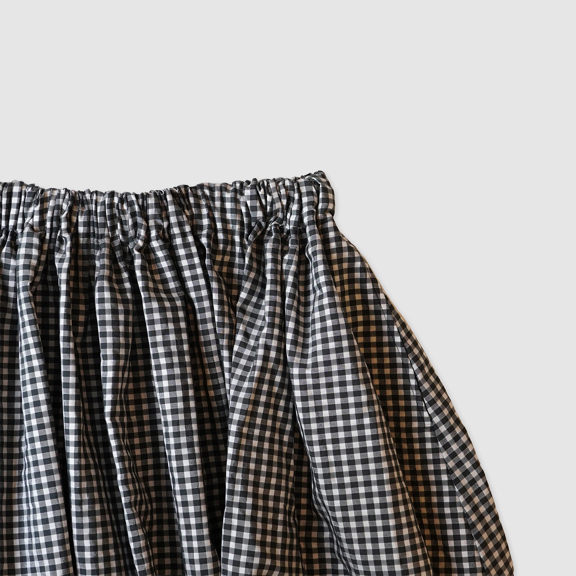 Gingham super gather skirt / Pre-order