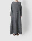 Gingham boat neck onepiece / Pre-order