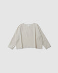 Gingham simple wide blouse / Pre-order