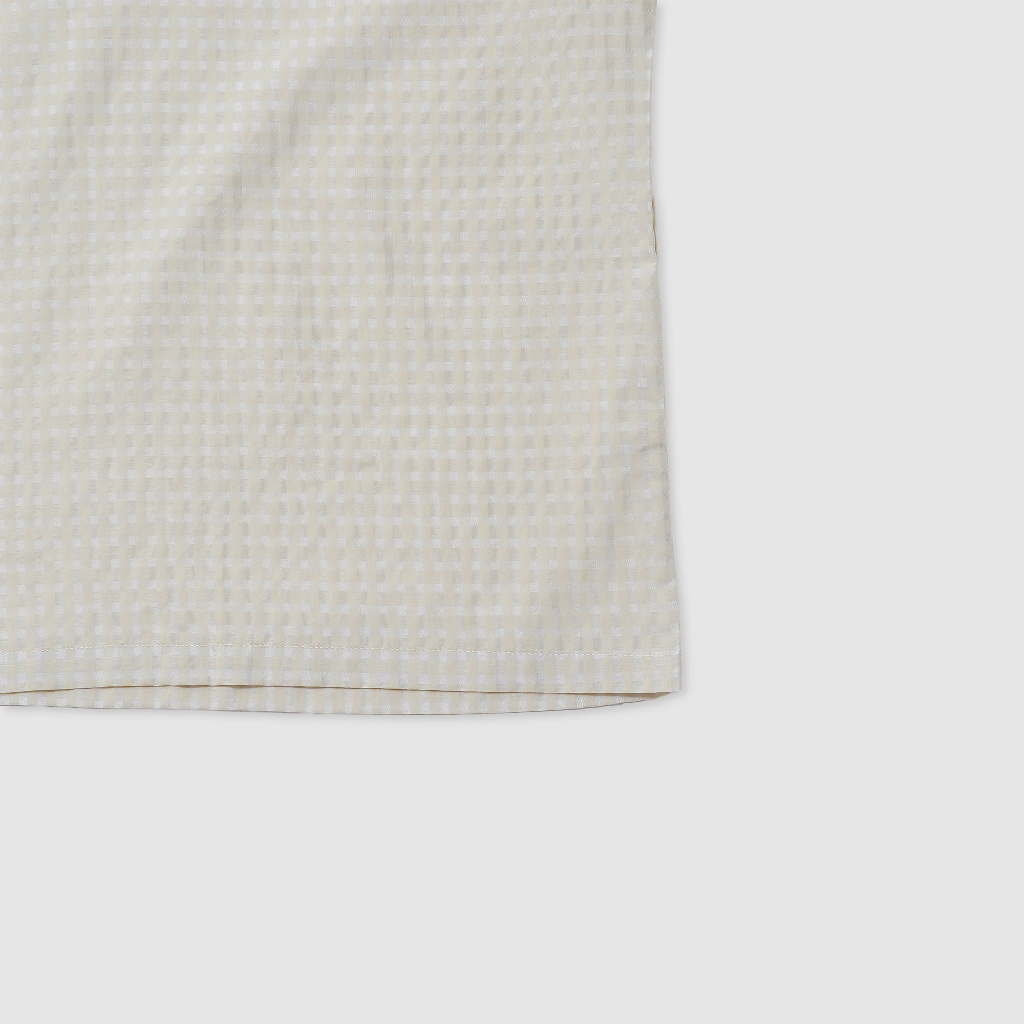 Gingham simple wide blouse / Pre-order