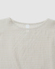 Gingham simple wide blouse / Pre-order
