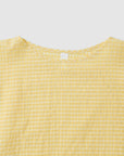 Gingham simple wide blouse / Pre-order
