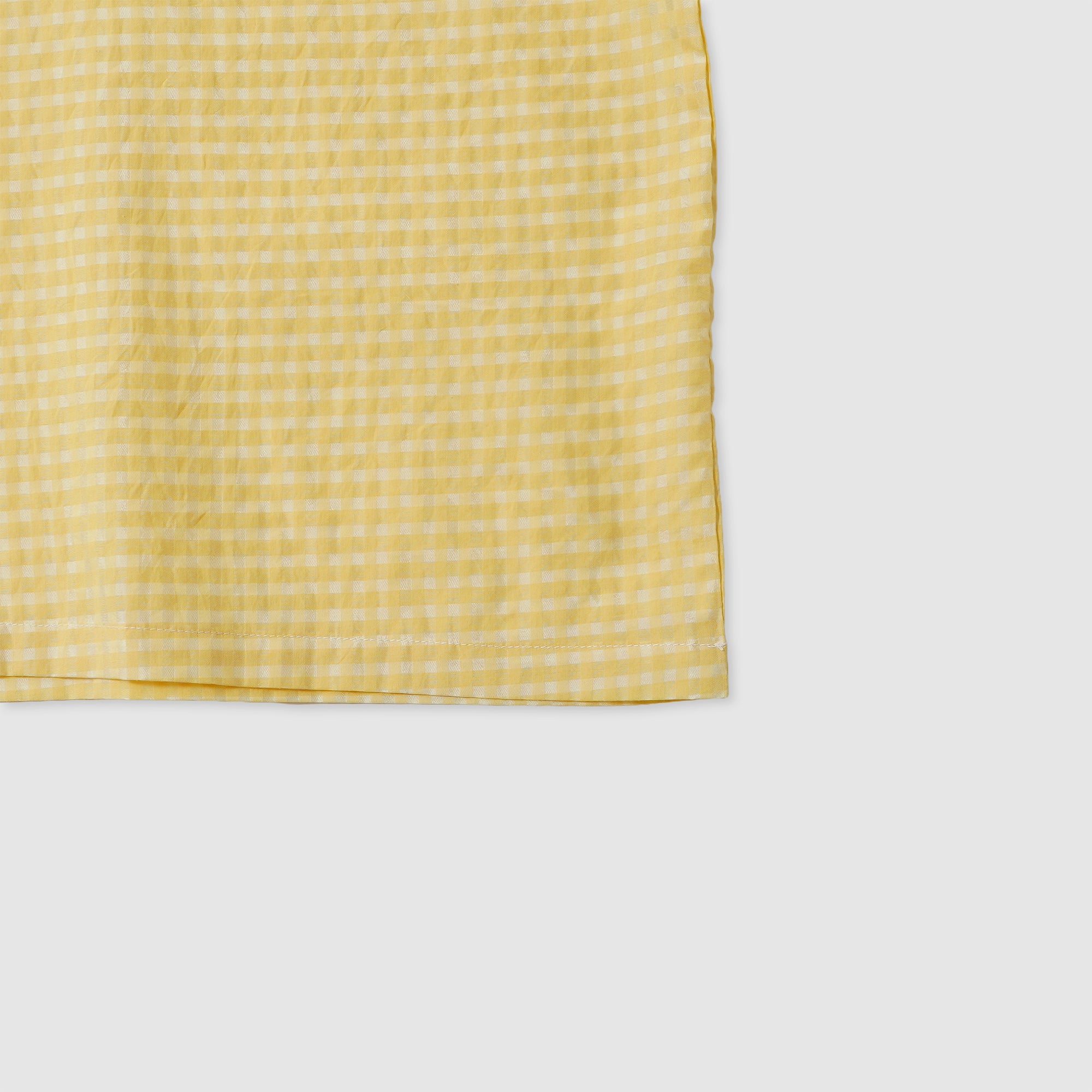 Gingham simple wide blouse / Pre-order