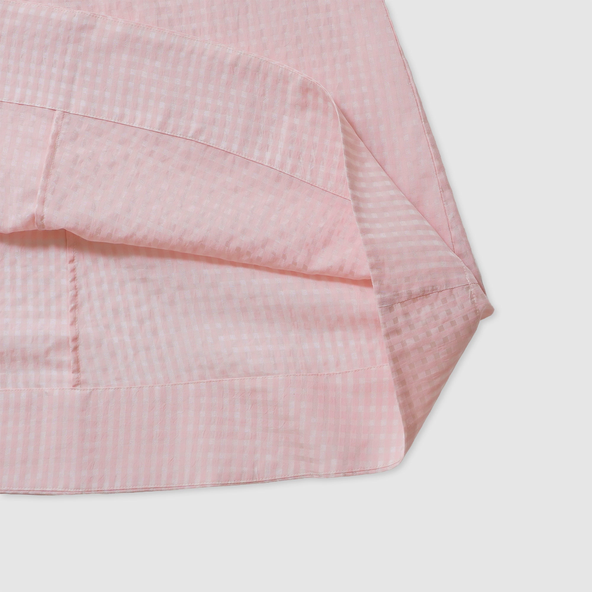Gingham boat neck onepiece / Pre-order