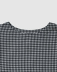 Gingham boat neck onepiece / Pre-order