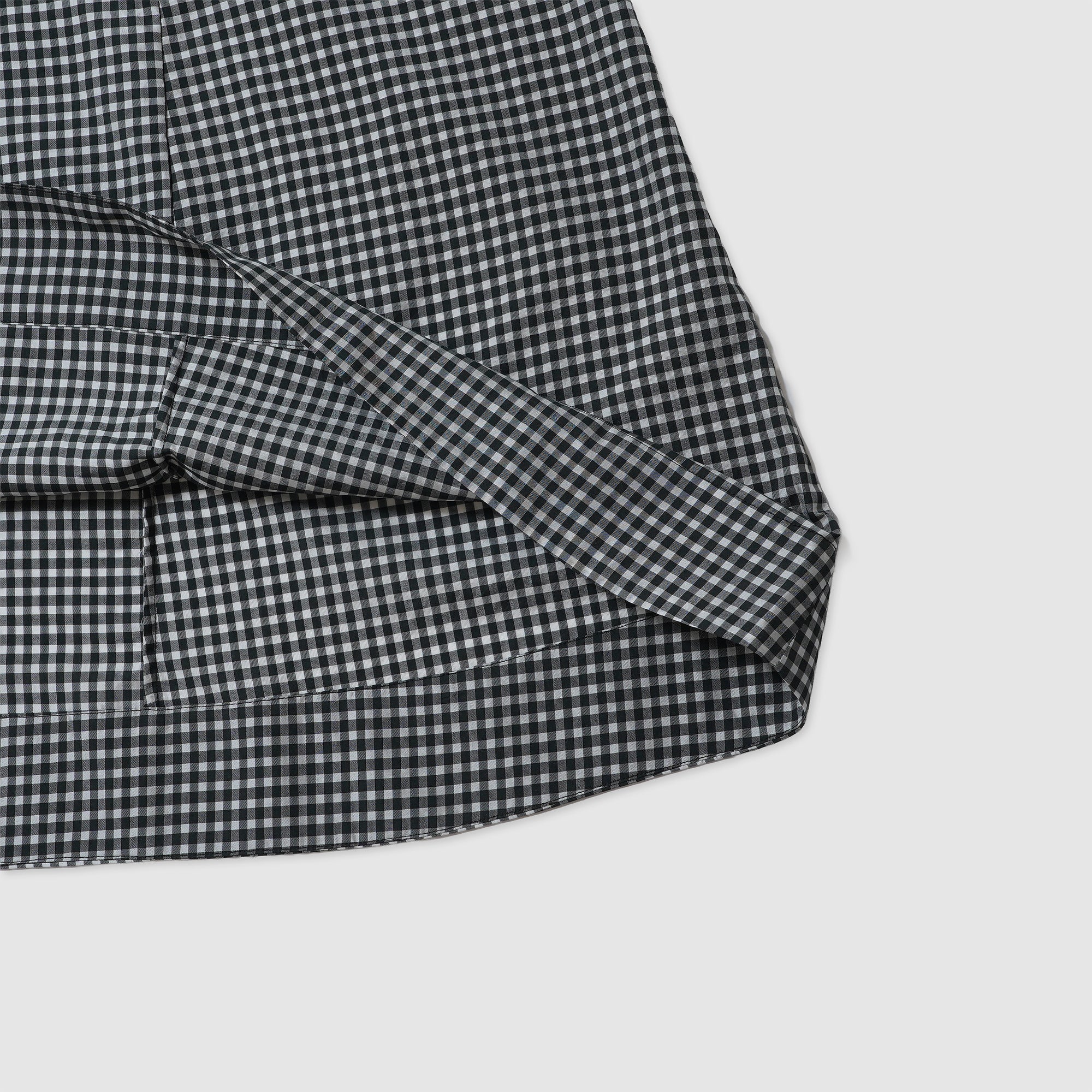 Gingham boat neck onepiece / Pre-order
