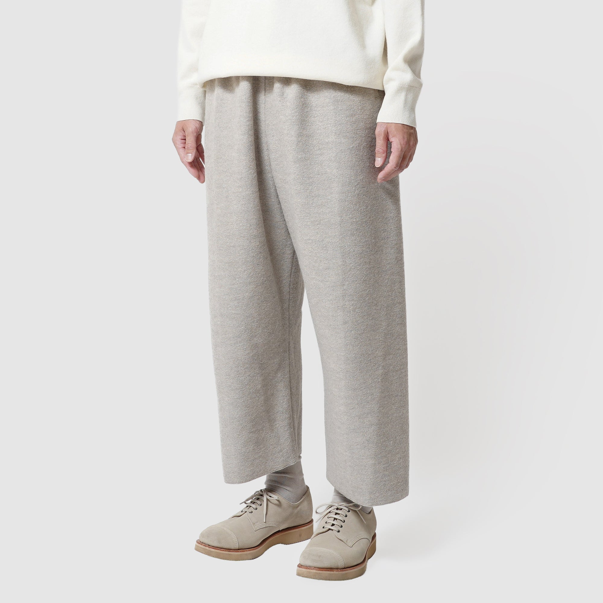 Felted wool wide pants