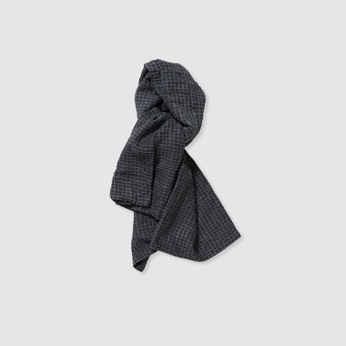 Silk shaggy check shawl