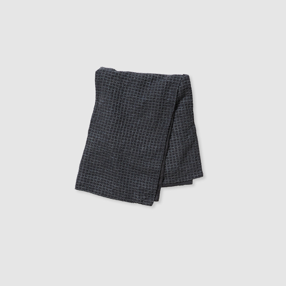 Silk shaggy check shawl